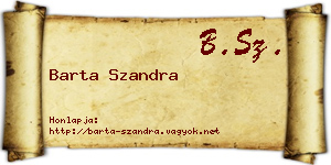 Barta Szandra névjegykártya